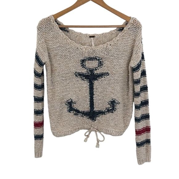 Free People Sailor Song Pullover in Ivory Combo size small - Picture 3 of 8